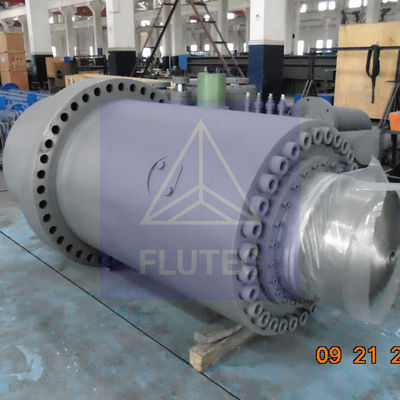 Base Welded Dump Truck Hydraulic Cylinder For Forging Press Carbon Steel gery Color
