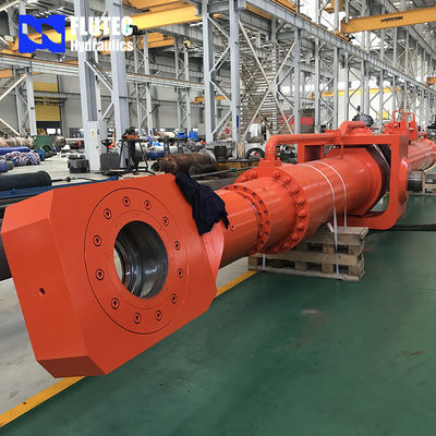 Hydraulic Cylinder For Flat Gate Of Dam With Oil Pipeline And Manifold